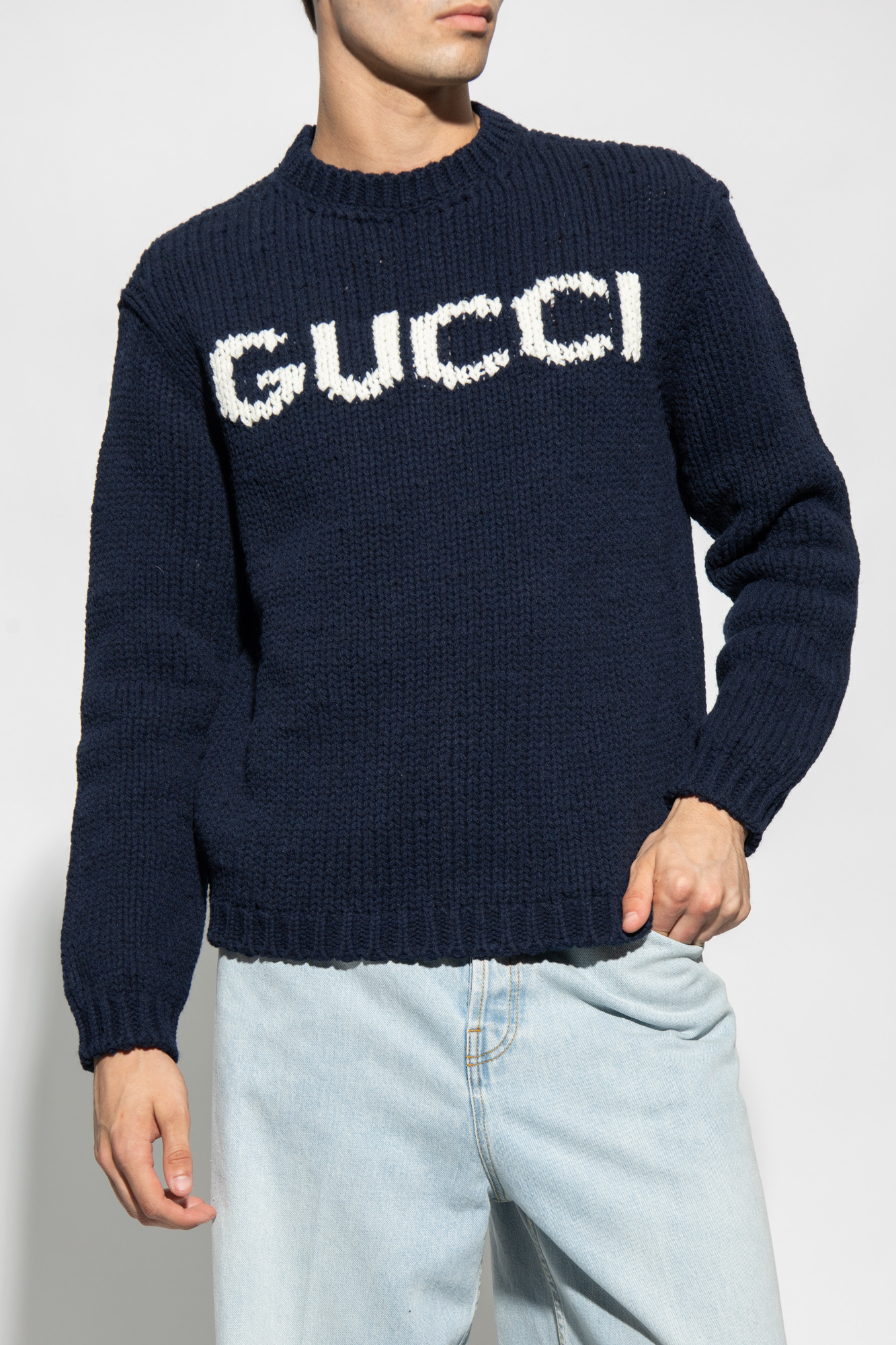 Navy blue gucci outlet sweater